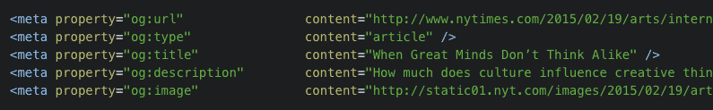An exemple of Open Graph Tag