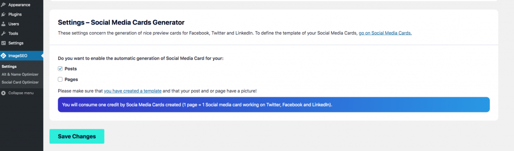 Image SEO - Social Media Card generator