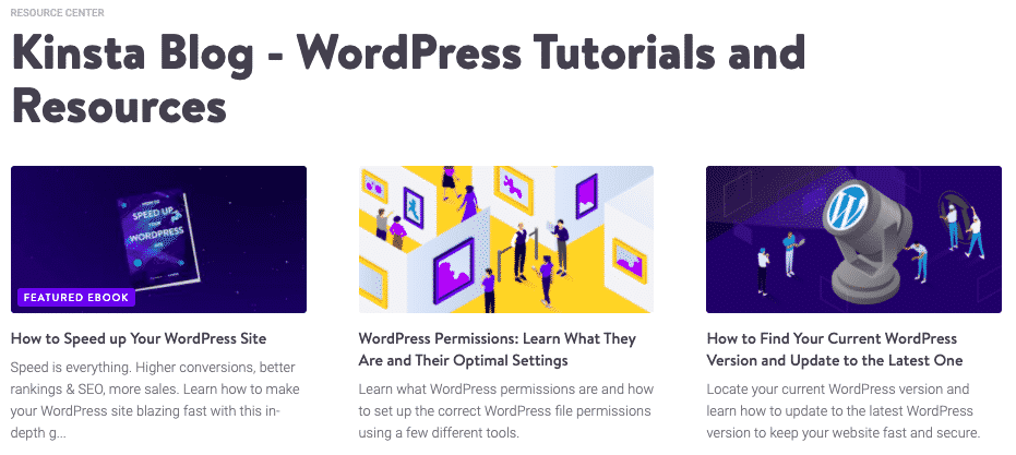 Kinsta - WordPress Tutorials and Resources