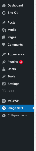 WordPress menu